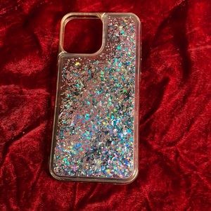 Falling Glitter IPhone 13 Pro Max case (used) auto 15% discount for 3 items